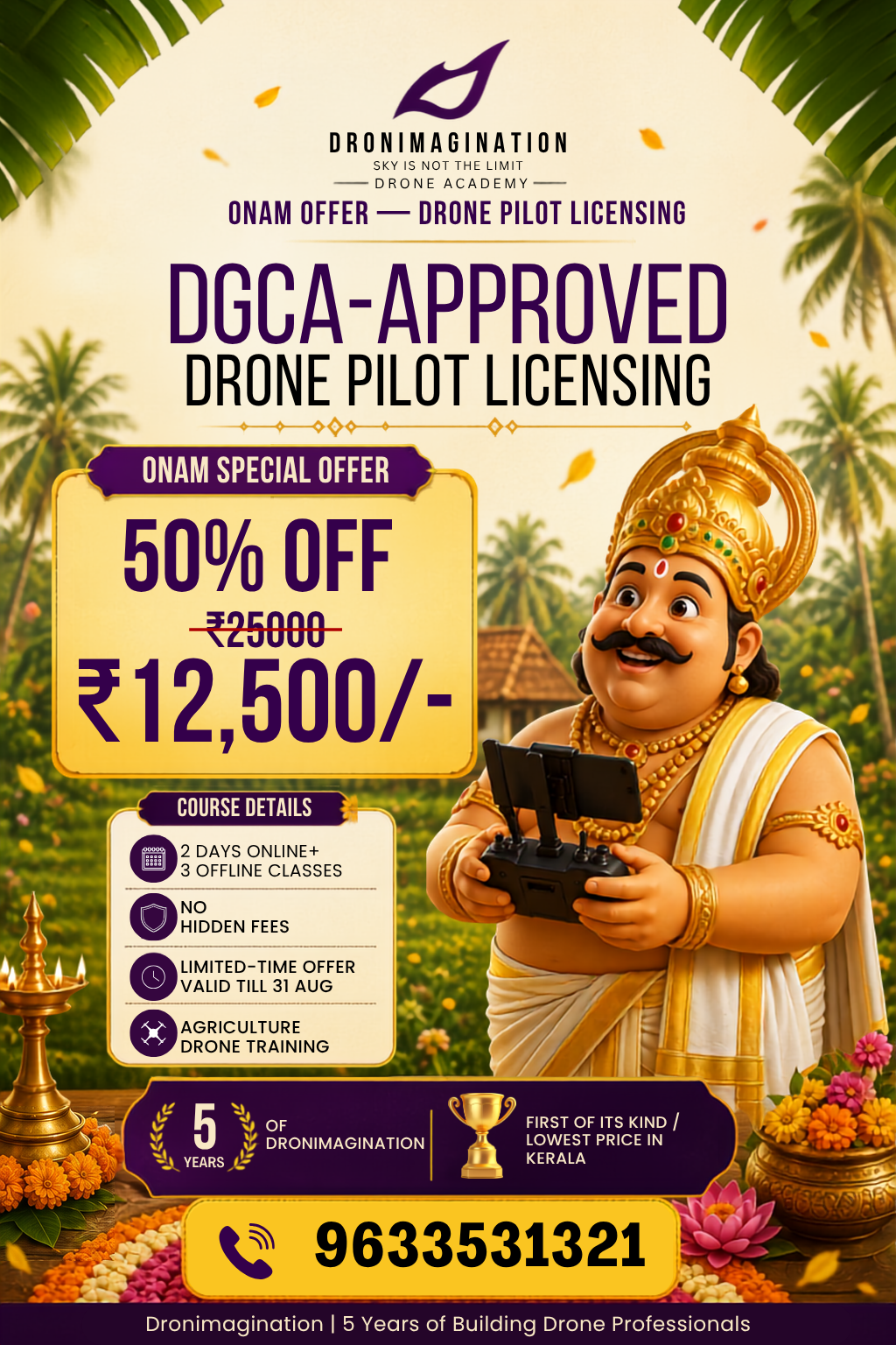 Onam Offer — DGCA Drone Licence ₹12,500
